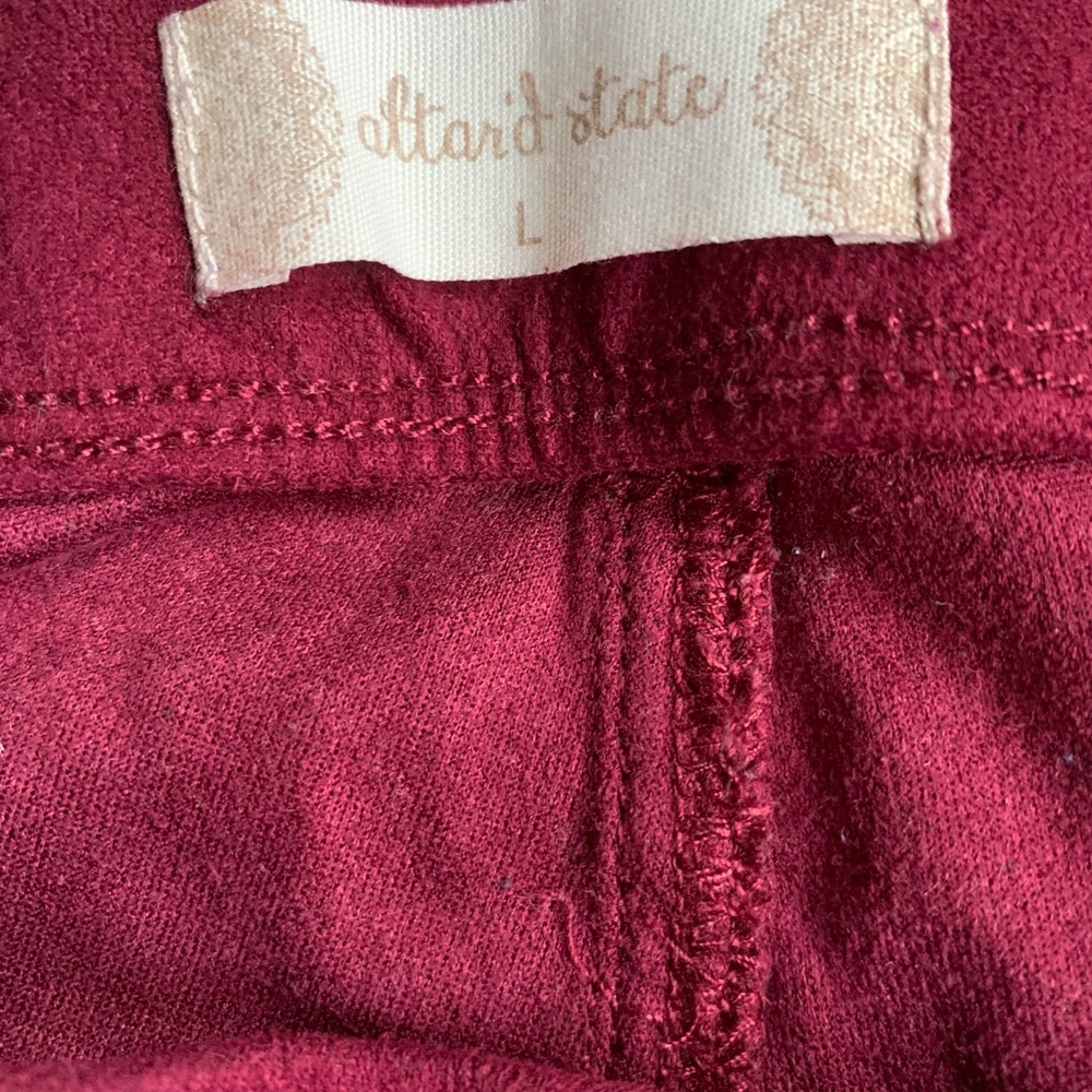 Altard State - Burgundy Suede Leggings Pull on